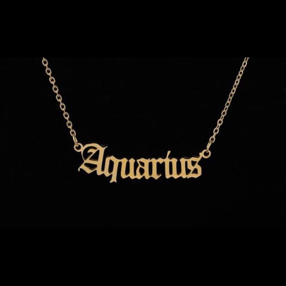 Zodiac sign necklace “gold” stainless steel